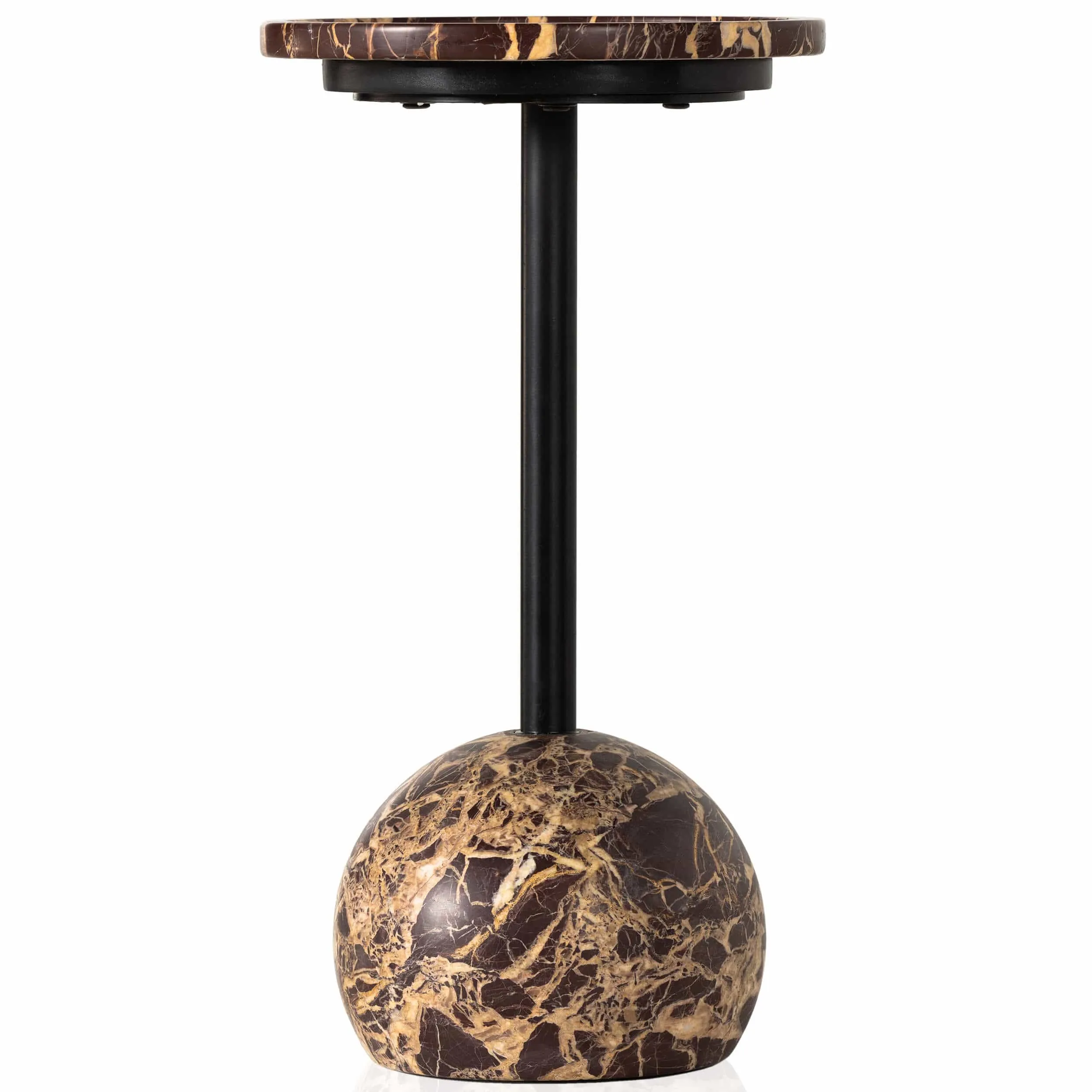 Viola Accent Table, Merlot Marble