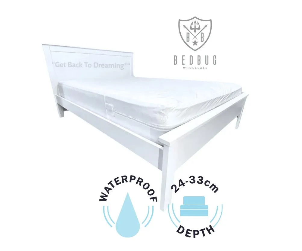 Waterproof Dust Mite Mattress Protector I Encasement I 24 - 33 cm Depth