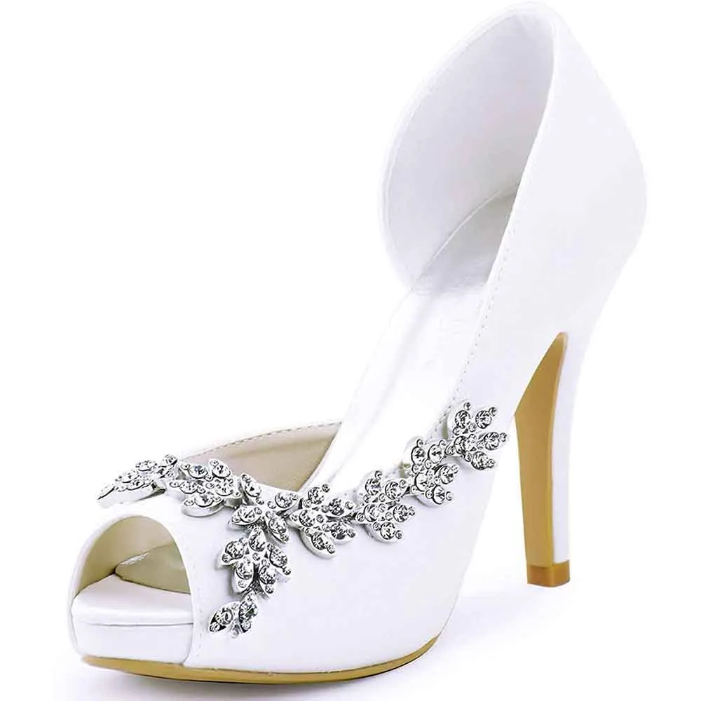 Wedding Heels for Women Pumps Satin Evening Party Prom Dress Shoes