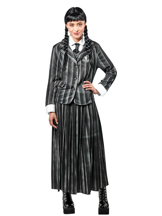 WEDNESDAY NEVERMORE DELUXE BLACK COSTUME (NETFLIX), ADULT