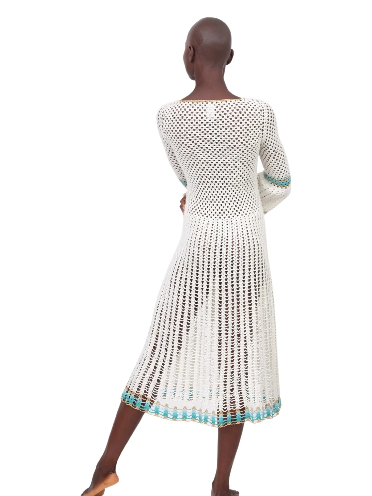 White Myna Crochet Dress