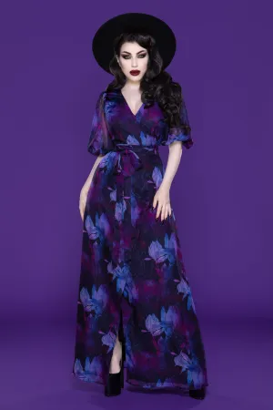 Winona Maxi Dress (Purple Floral)