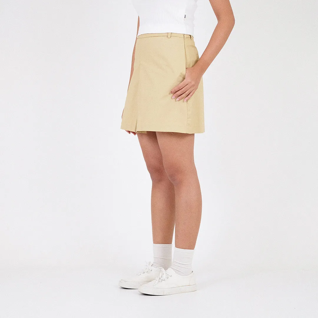 Women Pleated Skirt - Khaki - SW2301010A