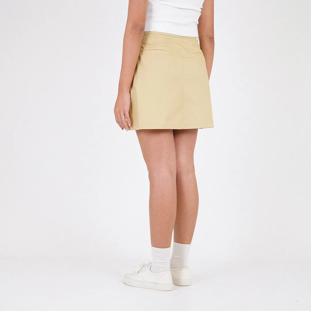 Women Pleated Skirt - Khaki - SW2301010A