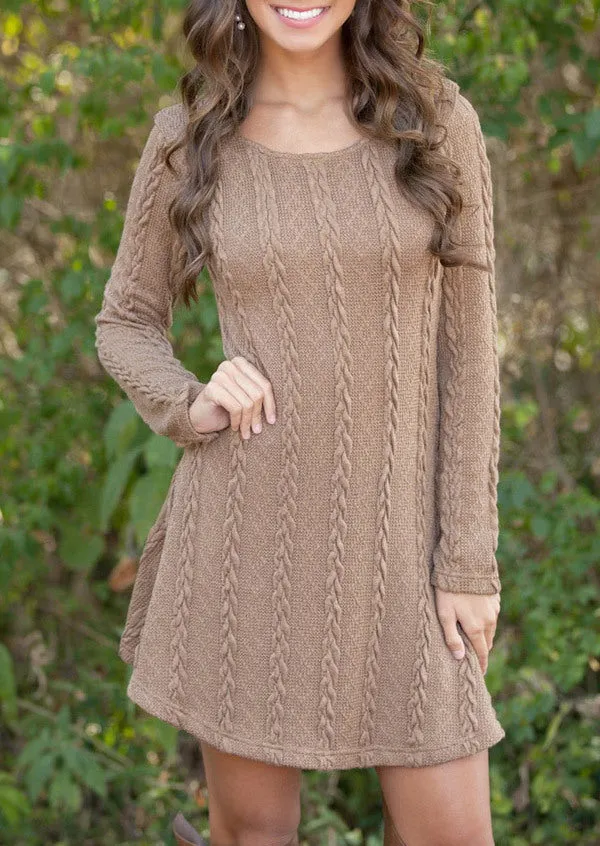 Women Plus Size Short Sweater Dress