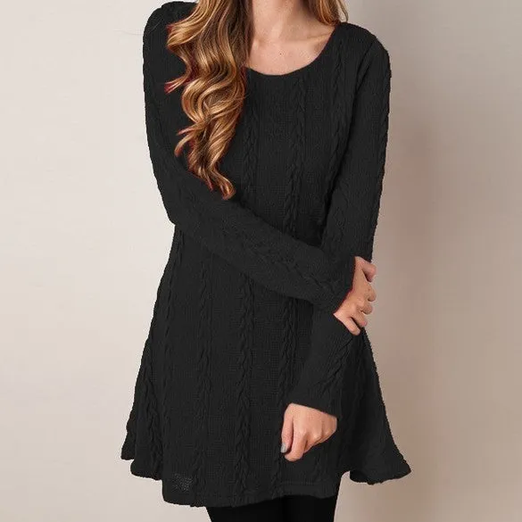 Women Plus Size Short Sweater Dress