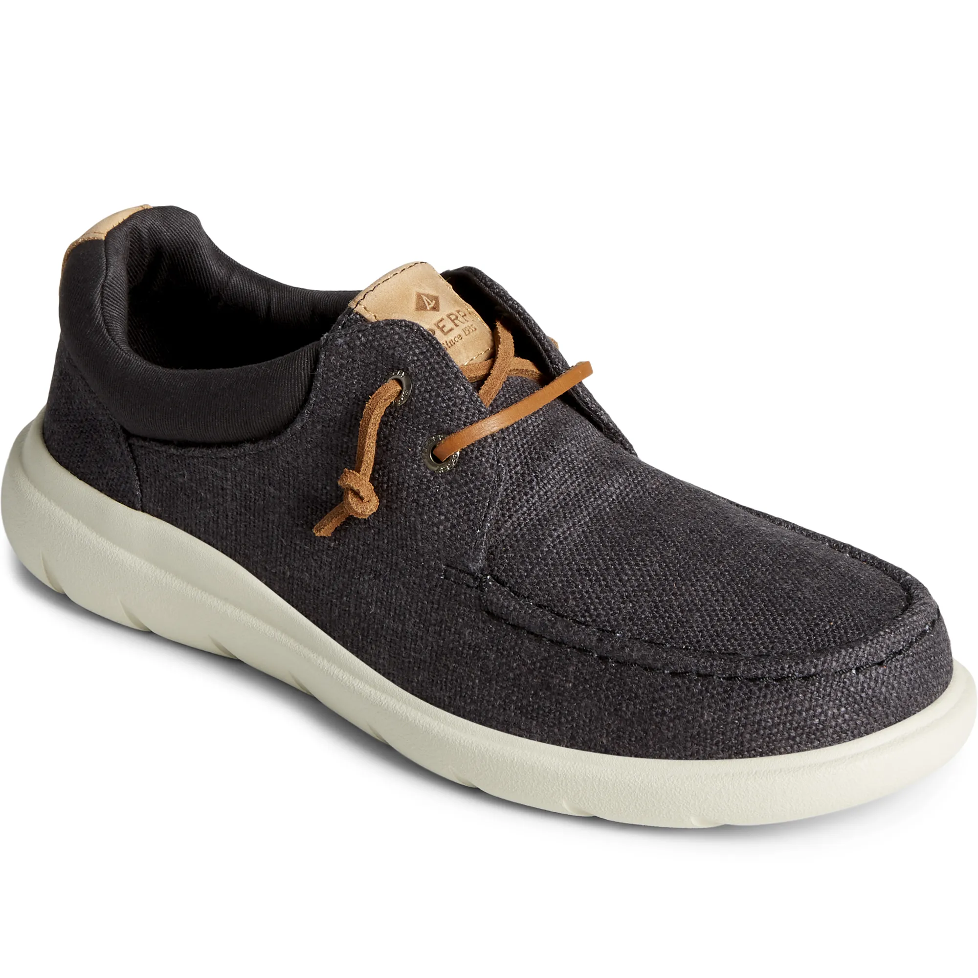 Women's Captain's Moc Hemp Slip On Sneaker - Black (STS88240)