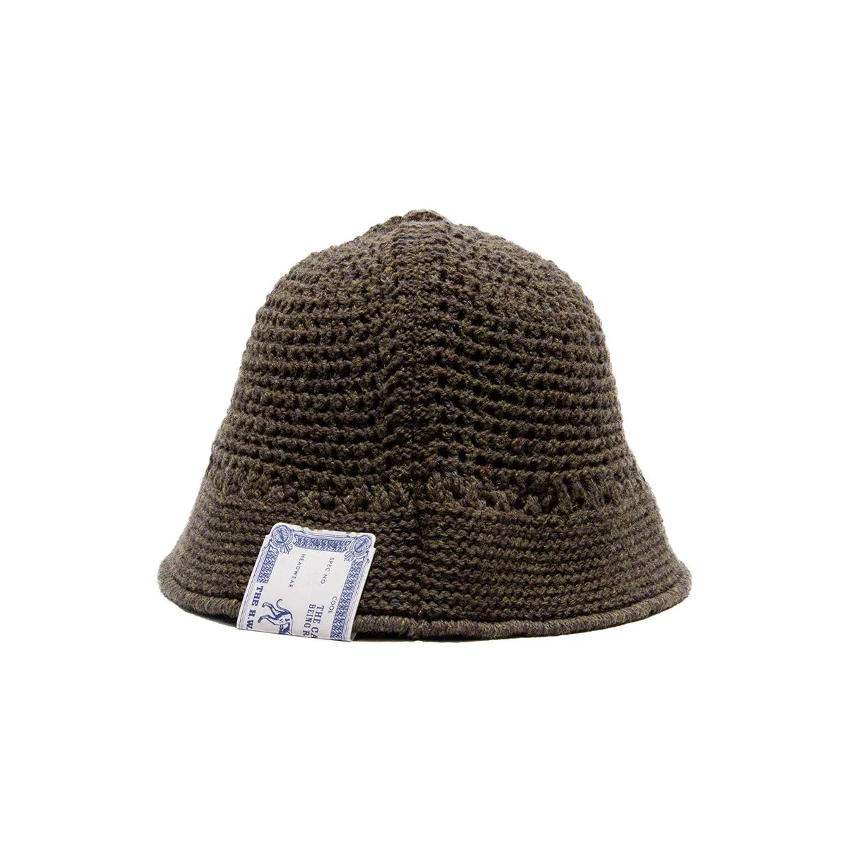 WOOL KNIT HAT - Brown