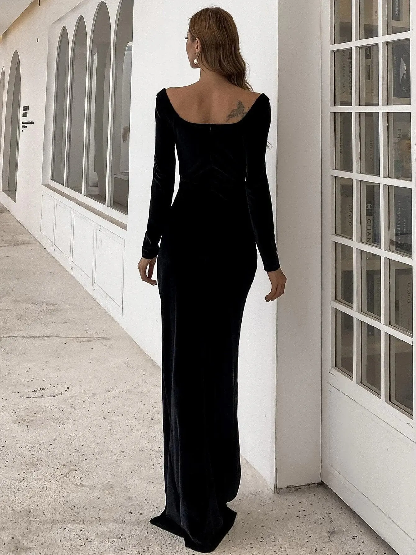 Wrap Velvet Prom Dress M01098