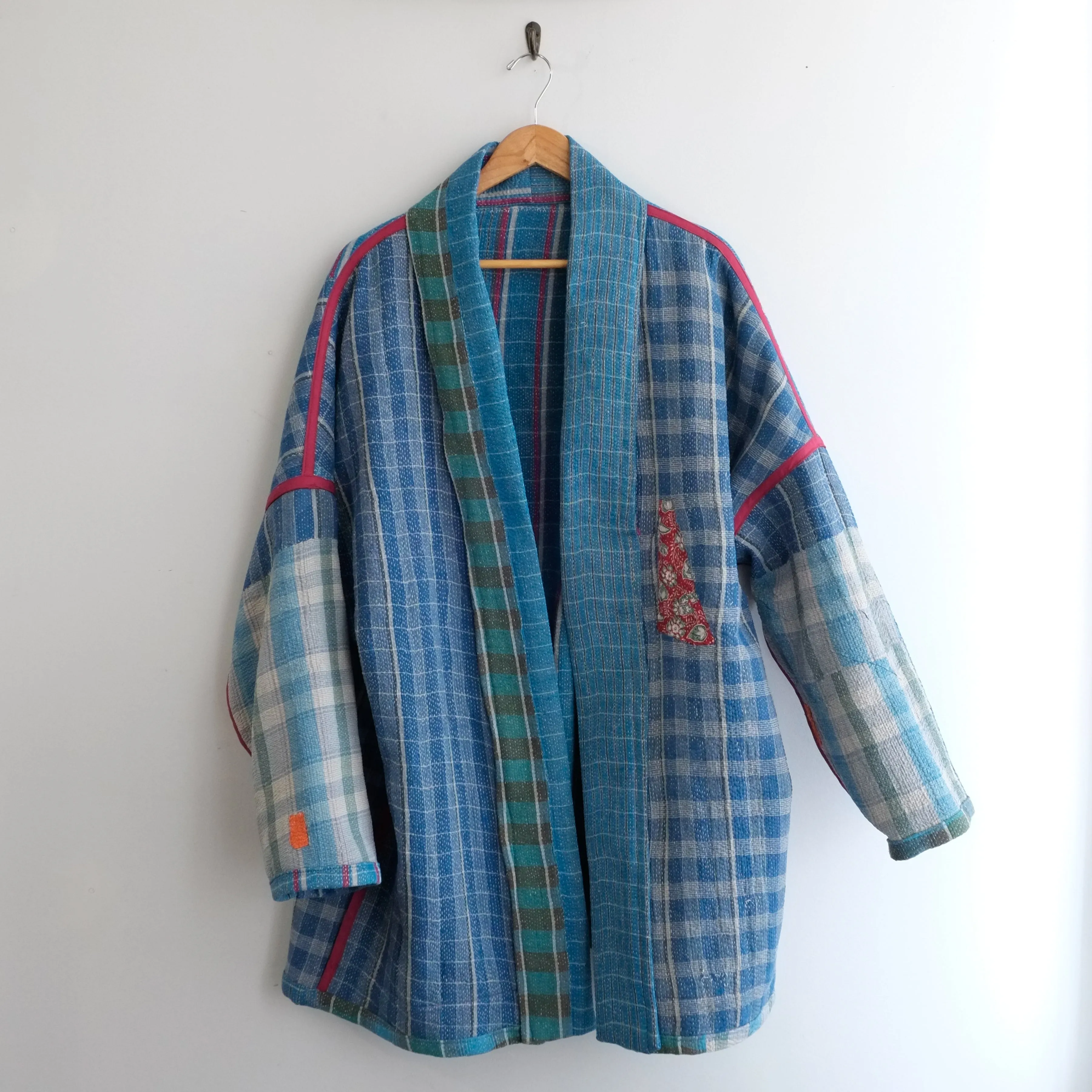 XL Blue Green Plaid Anoushka Jacket LL114