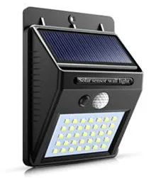 Yard/Path/Garden Security Solar Power Wall Light PIR Motion Sensor 35 LED 350 Lumen