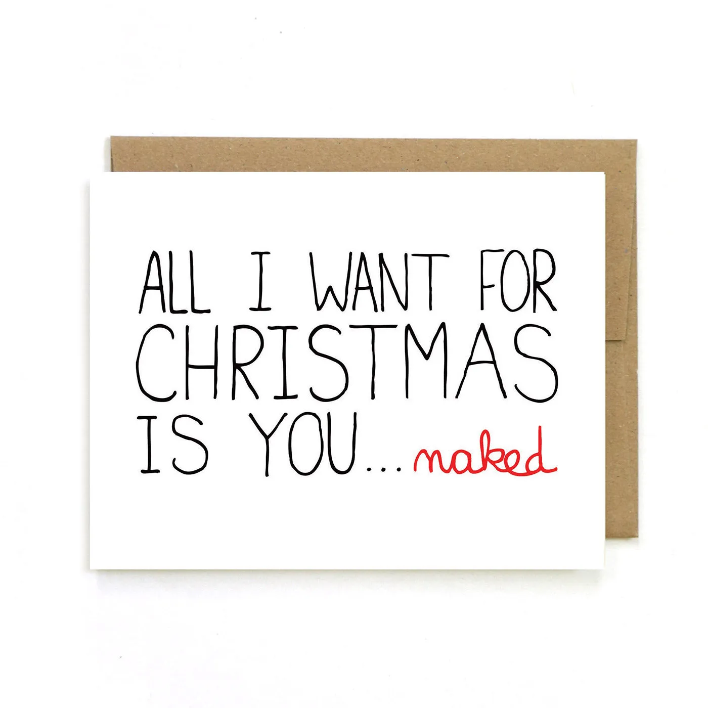 You Naked for Christmas Greeting Card